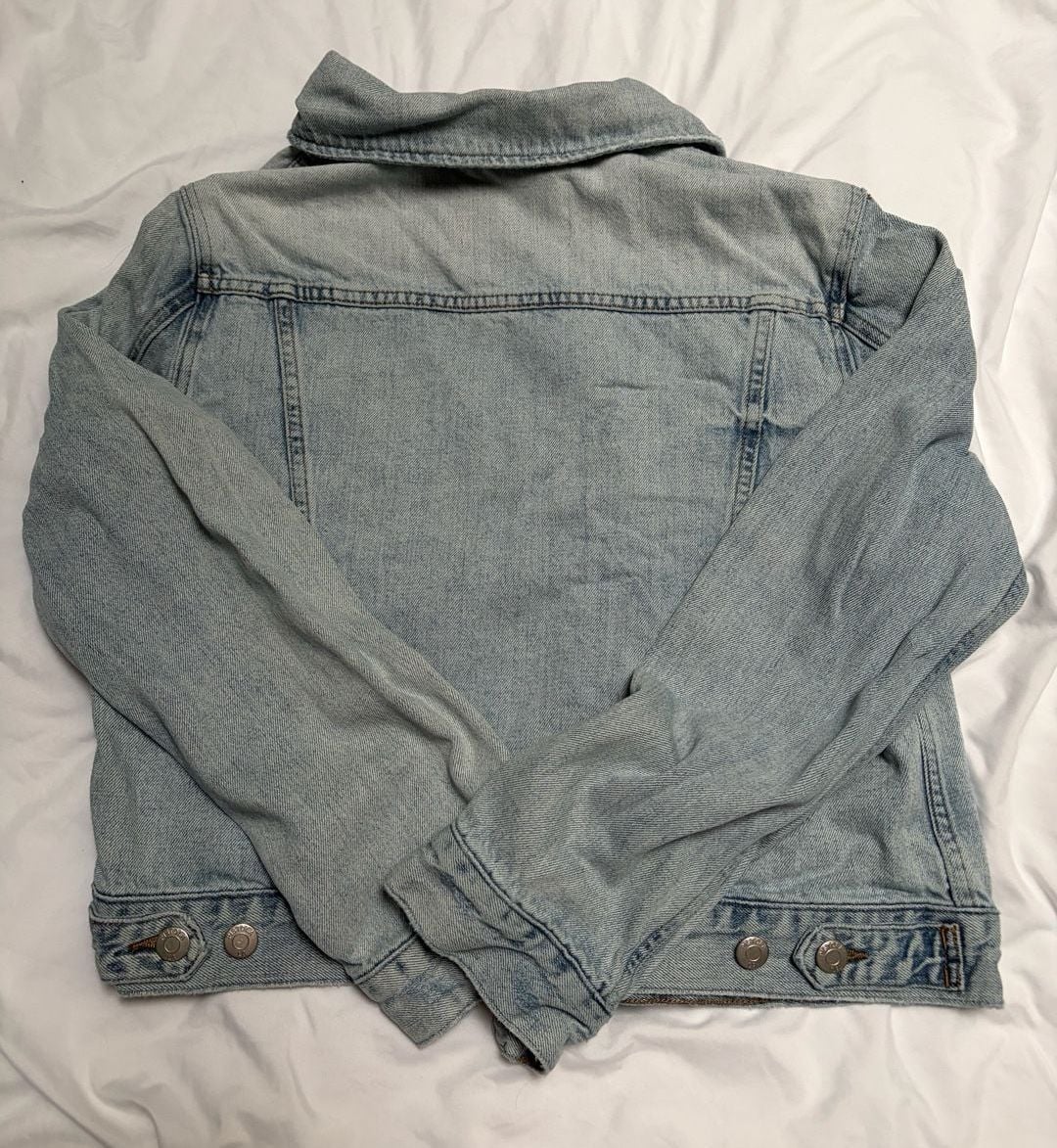 Pistola Denim Jacket Size M Light Wash Cropped 3