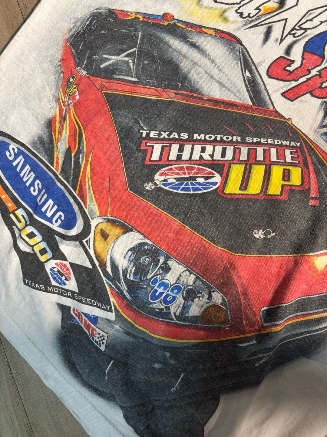 Vintage Y2K AOP Chase Authentics NASCAR Texas Motor Speedway Tee All Over Print 4