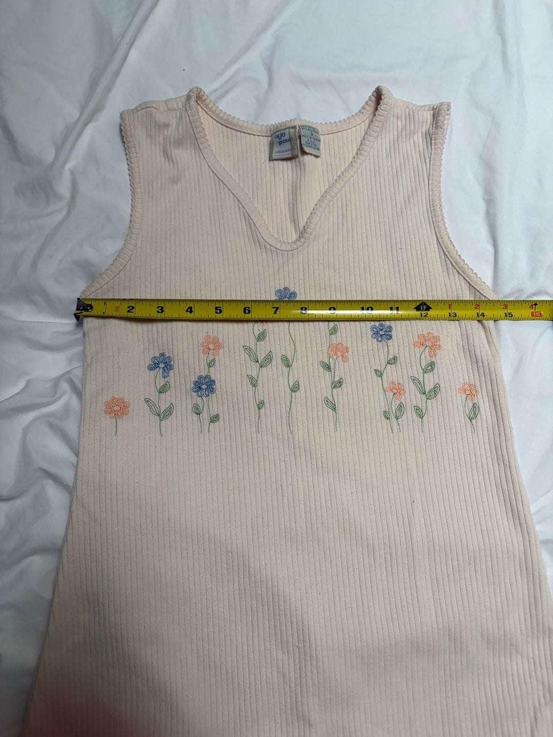 Age Group Intimates Nightgown Size S Pink Floral Embroidered 6