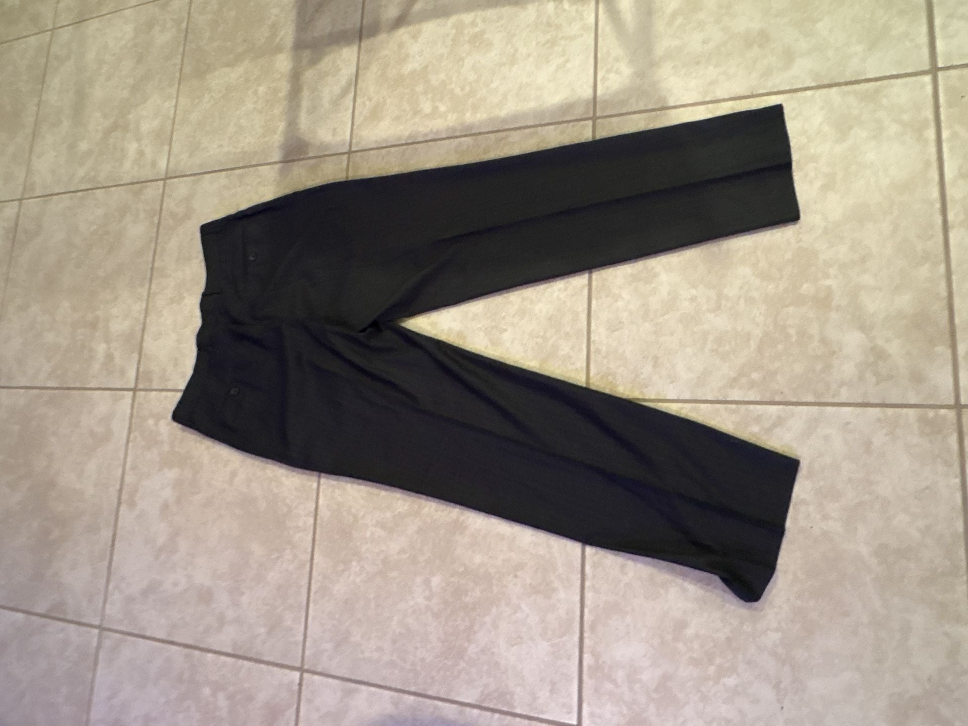 Giorgio Armani Le Collezioni Charcoal Pinstripe Suit Size 40 Wool Pants 32x29”  7