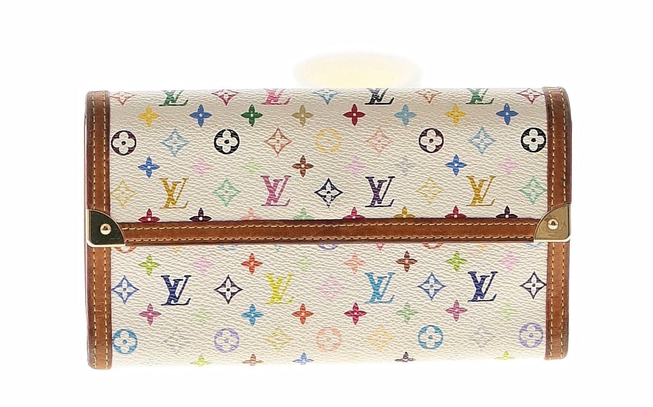 Louis Vuitton Monogram Multicolore Porte Trésor International Wallet White 2