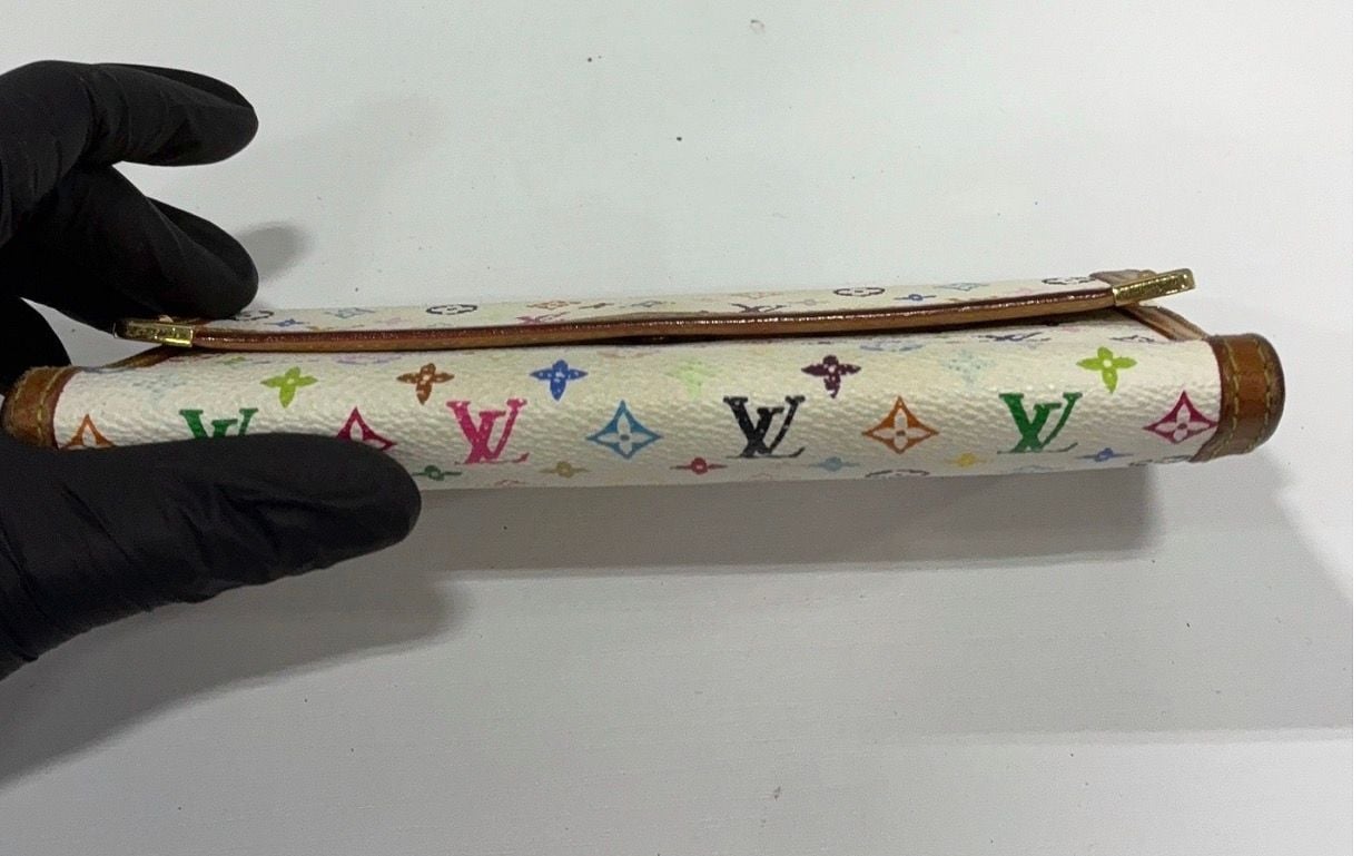 Louis Vuitton Monogram Multicolore Porte Trésor International Wallet White 4
