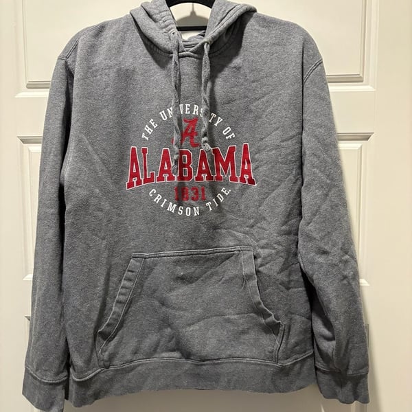 Gear For Sports University of Alabama Hoodie Size L Gray Crimson Tide