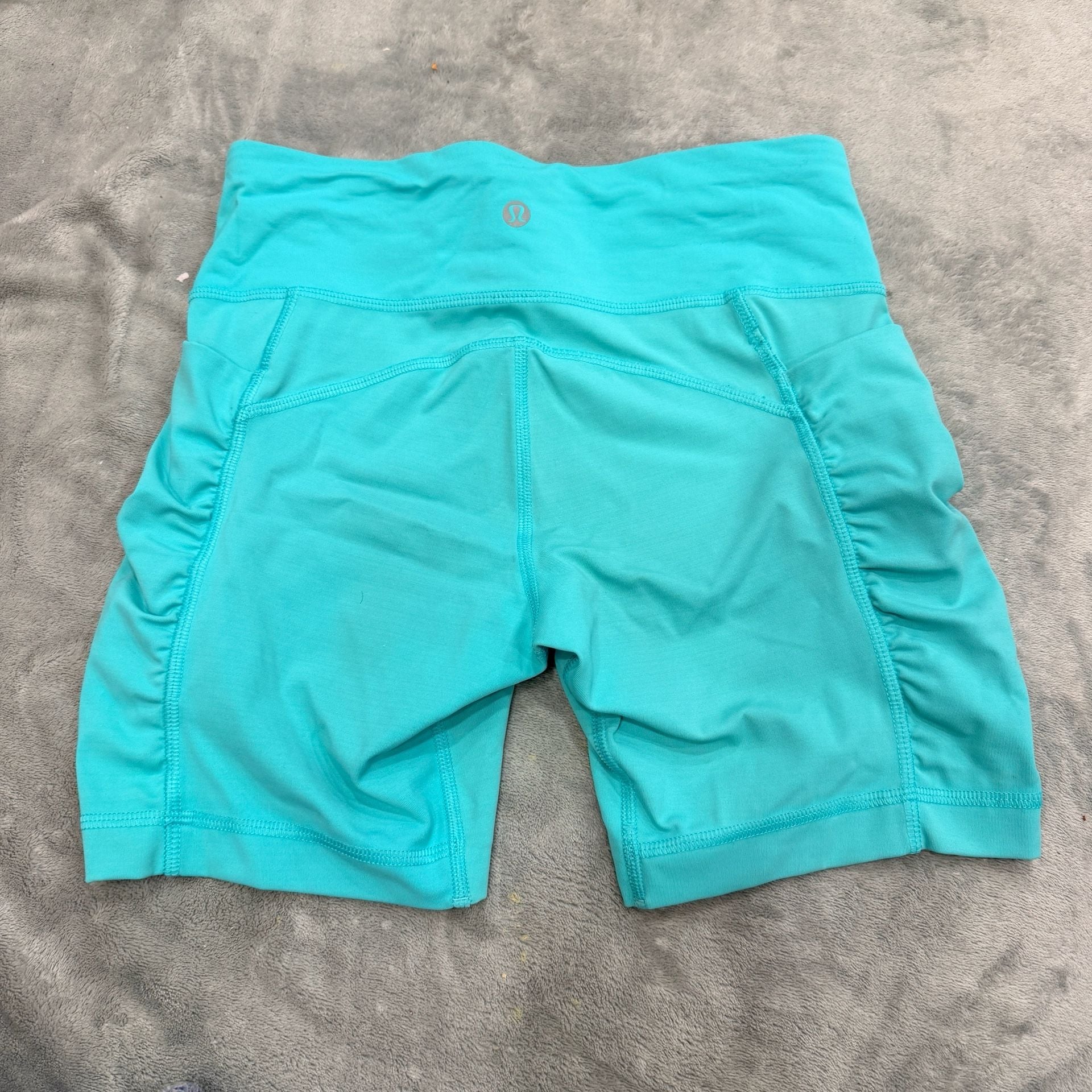 Lululemon Speed Track Short Bali Breeze Green Athletic Biker Shorts 6