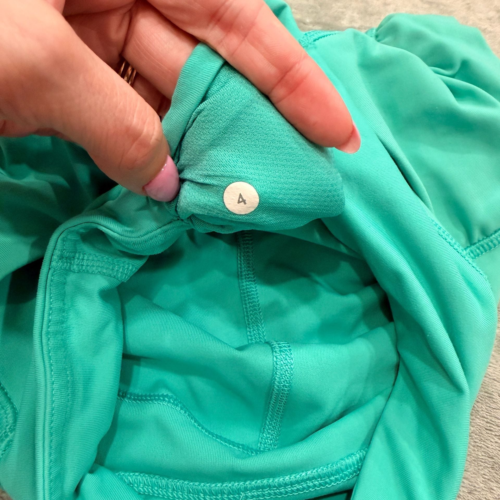 Lululemon Speed Track Short Bali Breeze Green Athletic Biker Shorts 8