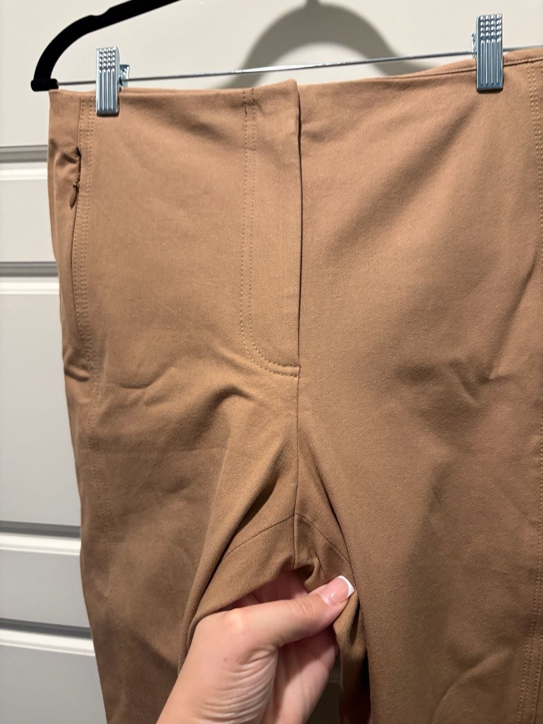 Club Monaco Ponte Pants Size 6 Brown Skinny Seamed Leggings 3