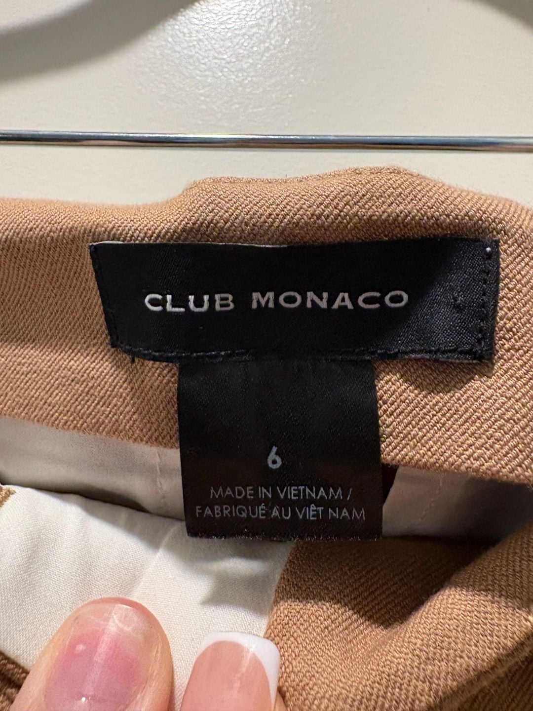 Club Monaco Ponte Pants Size 6 Brown Skinny Seamed Leggings 6