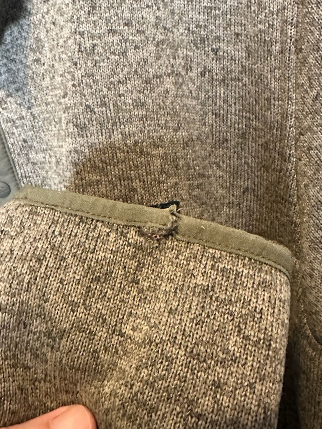 L.L.Bean Sweater Fleece Pullover Size L Tall Green Snap 5