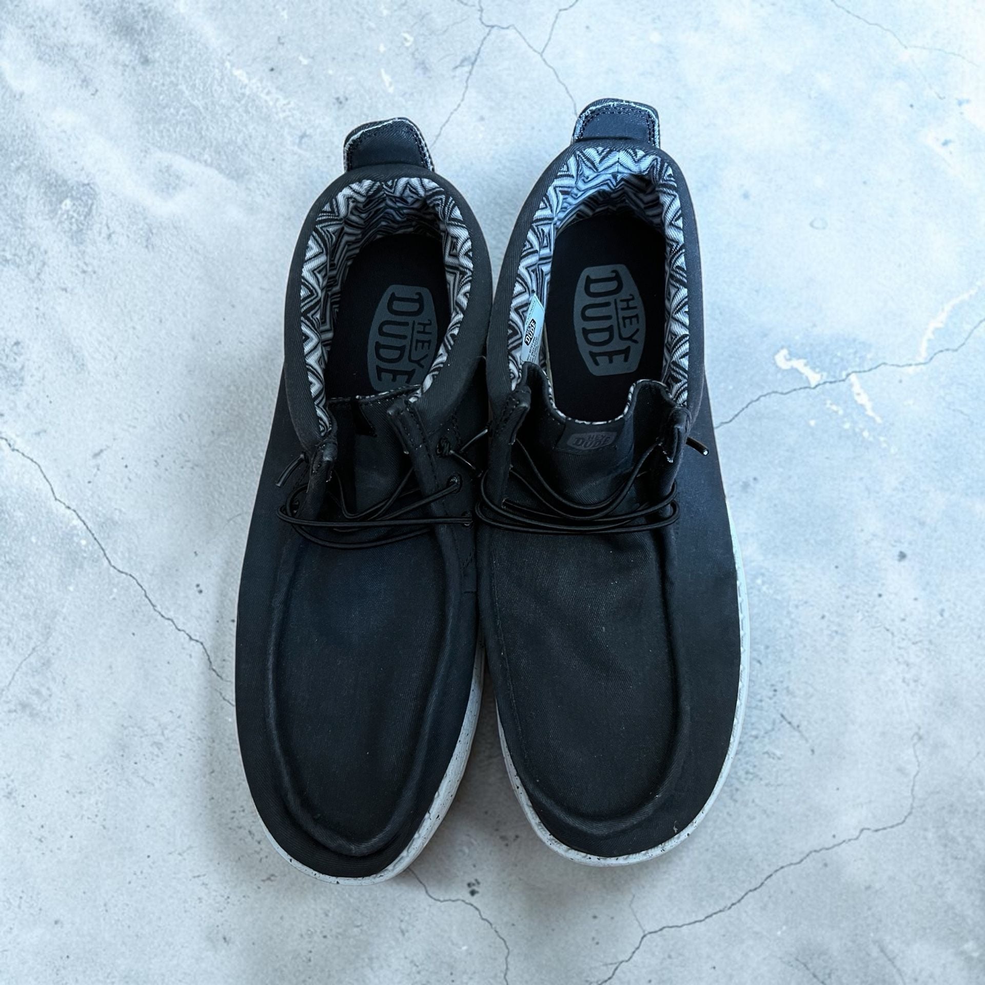 Hey Dude Wally Mid Canvas Size M13 Black Shoes 2