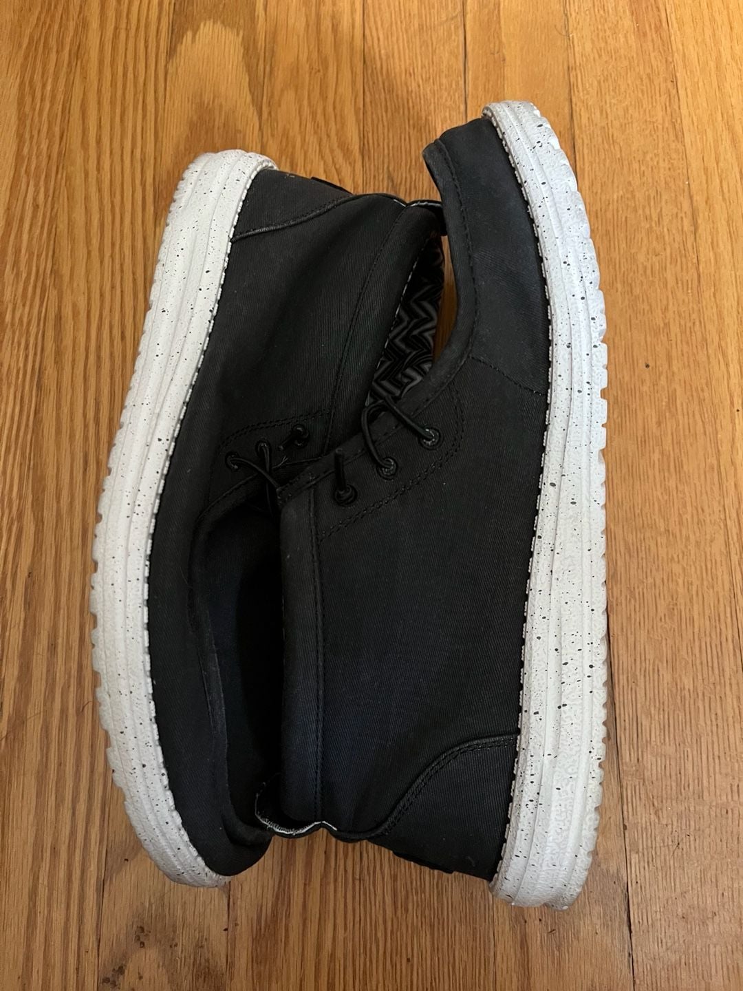 Hey Dude Wally Mid Canvas Size M13 Black Shoes 5