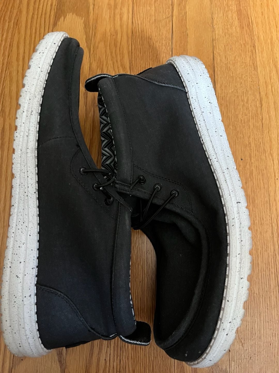 Hey Dude Wally Mid Canvas Size M13 Black Shoes 6