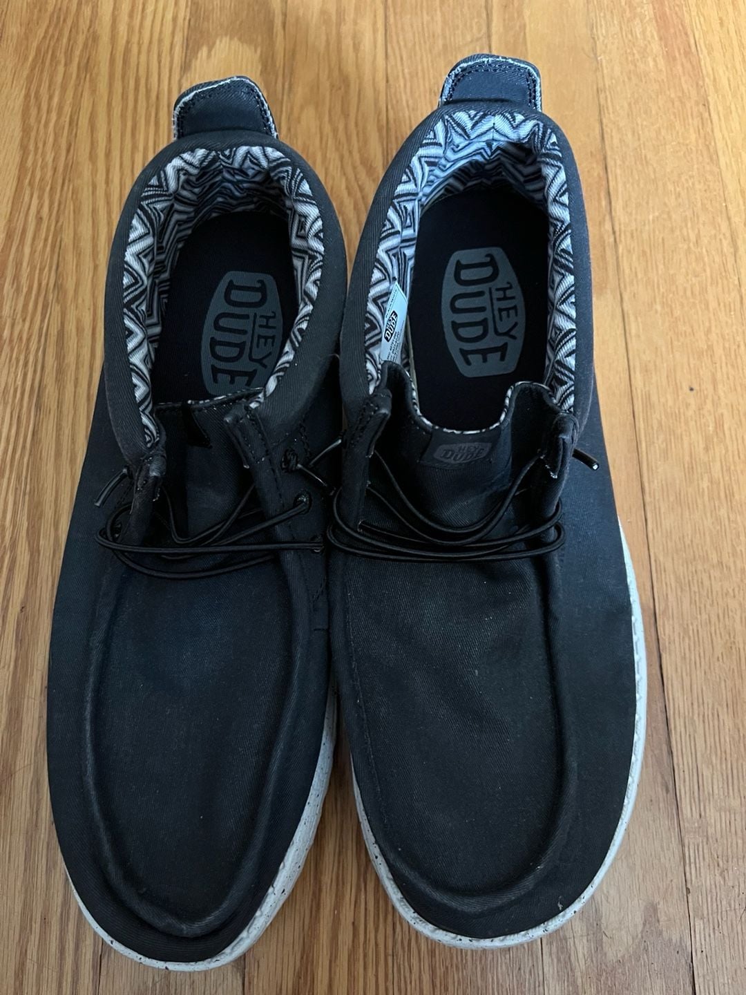 Hey Dude Wally Mid Canvas Size M13 Black Shoes 7