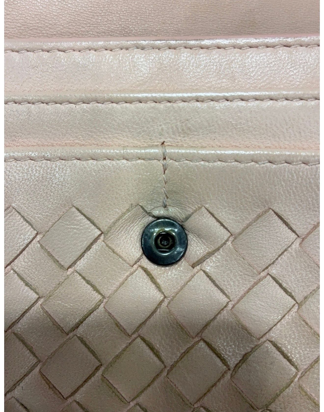 Bottega Veneta Intrecciato Weave Continental Wallet Pink Leather 8