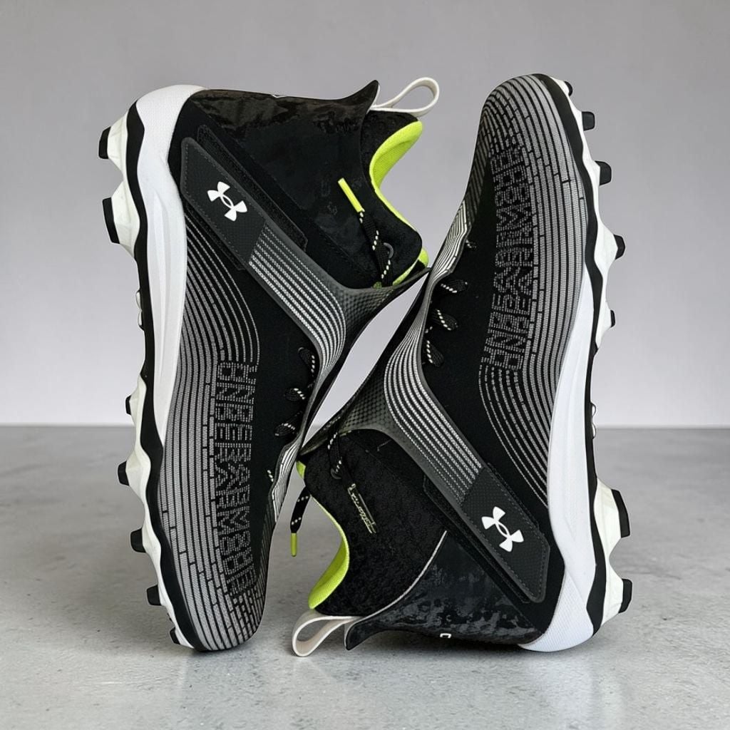 Under Armour Highlight Hammer MC Football Cleats Size 13 Black White 3