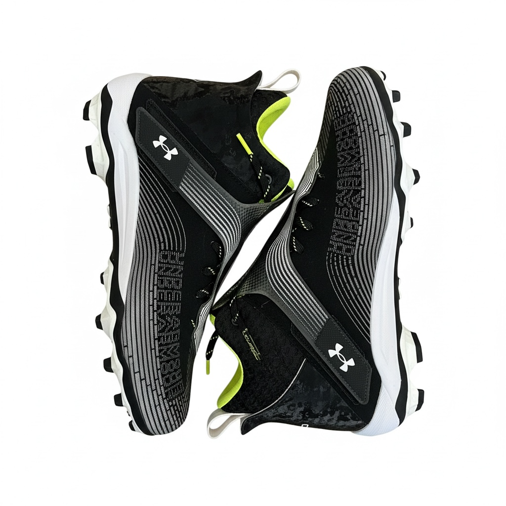 Under Armour Highlight Hammer MC Football Cleats Size 13 Black White 4