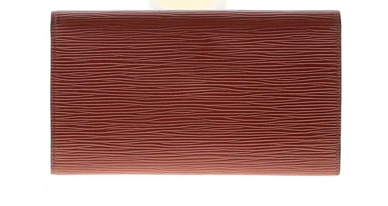 Louis Vuitton Epi Porte Tresor International Wallet Brown Leather 3