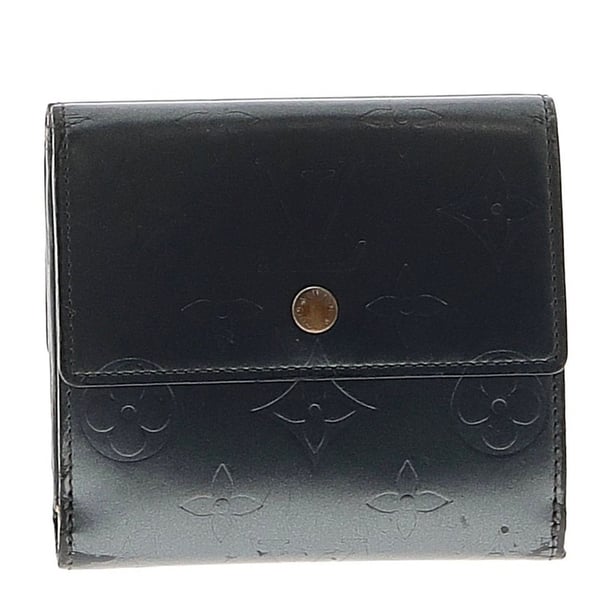 Louis Vuitton Monogram Mat Elise Wallet Grey Leather