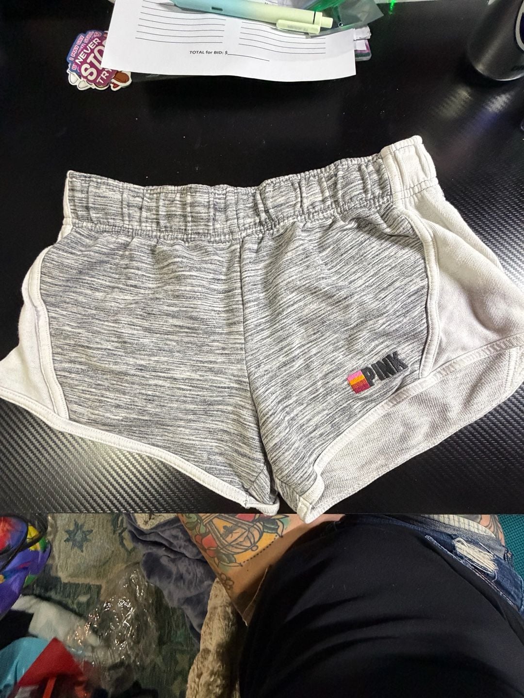 Victoria's Secret PINK Lounge Shorts Size XS Gray Space Dye 2