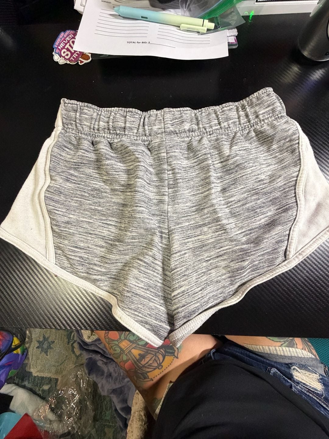 Victoria's Secret PINK Lounge Shorts Size XS Gray Space Dye 4