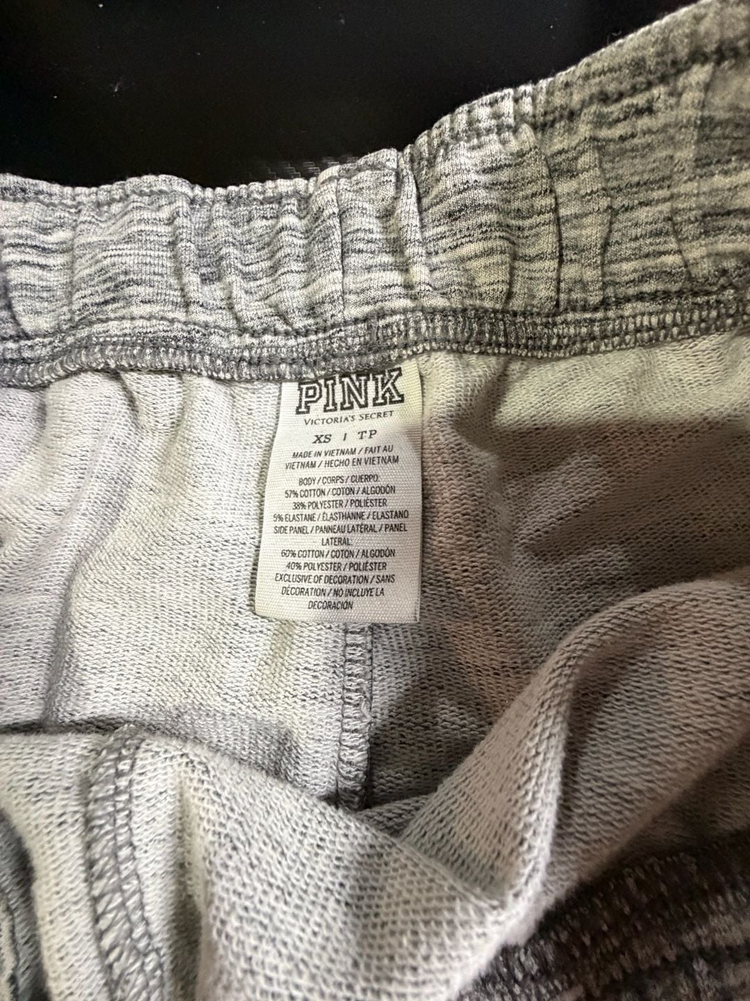 Victoria's Secret PINK Lounge Shorts Size XS Gray Space Dye 3