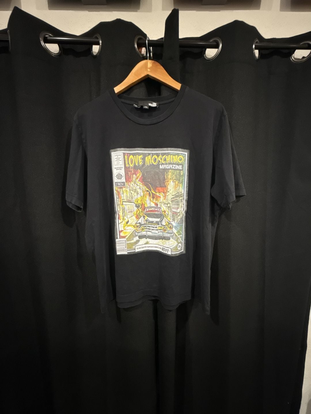 Love Moschino Magazine Comic Graphic T-Shirt Size XXXL Black 2