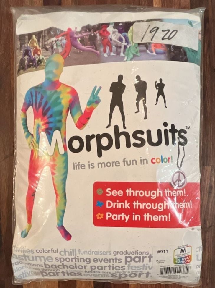 Morphsuits Tie Dye Full Body Suit Size M 1
