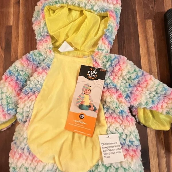 Hyde and Eek Boutique Infant Ostrich Costume Size 12-18M Rainbow