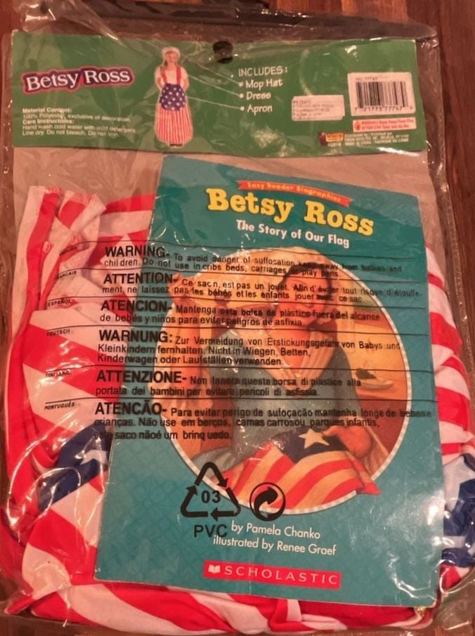 Forum Novelties Betsy Ross Costume child’s size16-18 Girls Historical Dress 6
