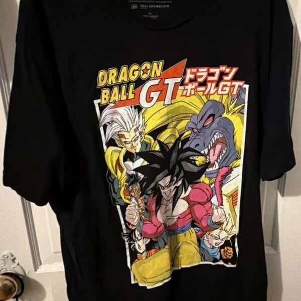 Dragon Ball GT Graphic T-Shirt Size XL Black Anime Tee