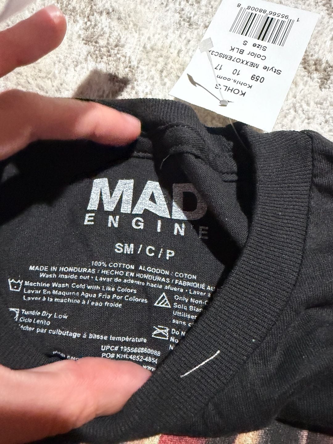 Mad Engine American Flag Bald Eagle Graphic T-Shirt Size S Black 4