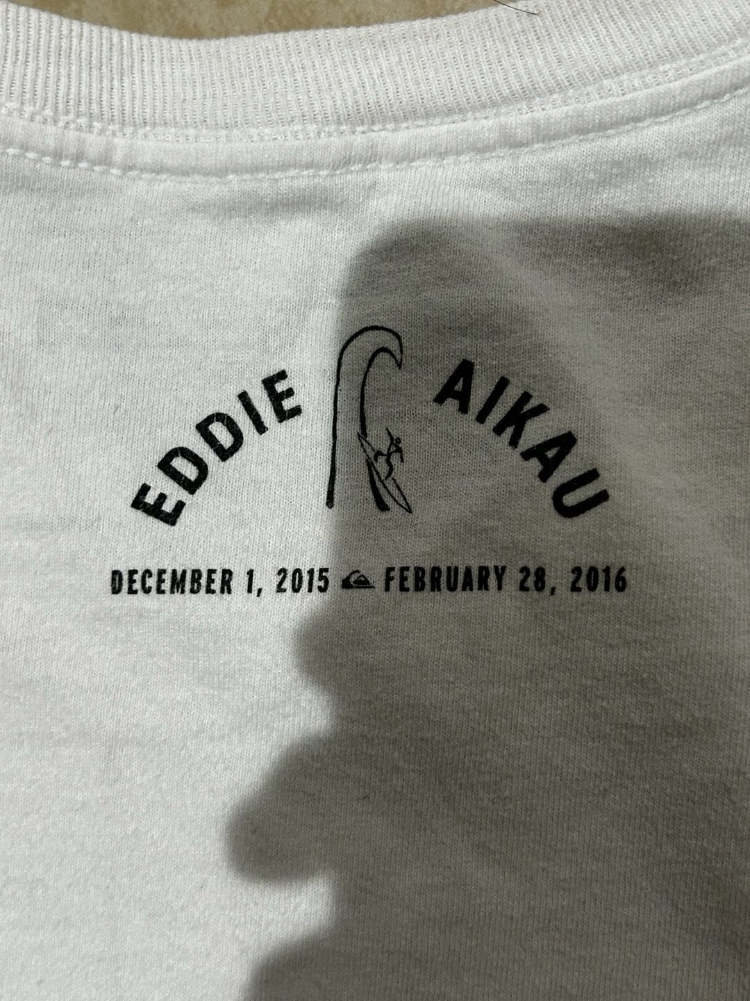Quiksilver Eddie Aikau T-Shirt Size XXL White Waimea Bay Hawaii Graphic Tee 4