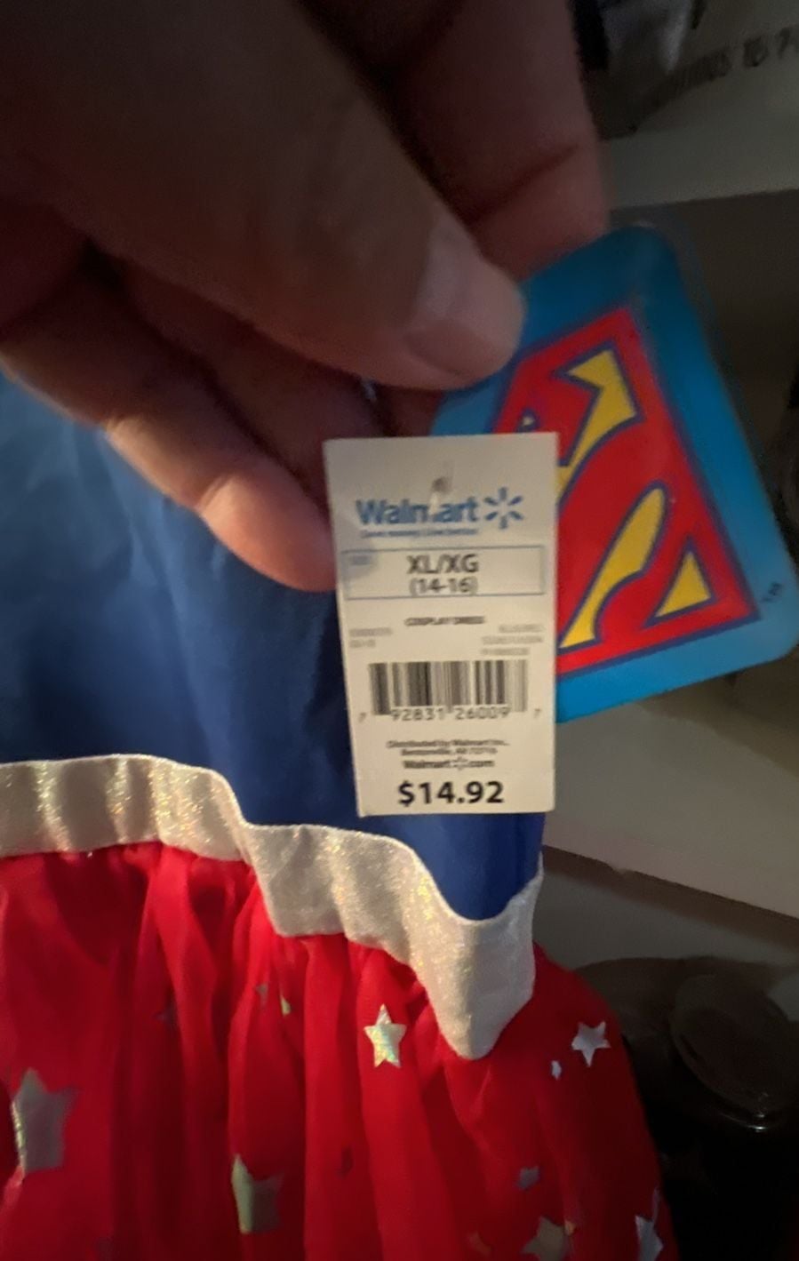 Supergirl Cosplay Dress kids Size XL/XG (14-16) Sequin Tutu with Cape 3