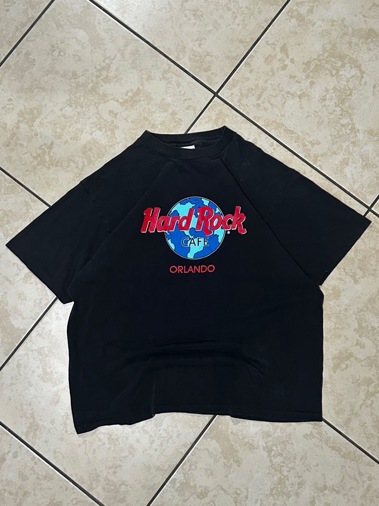 Hard Rock Cafe T-Shirt X-Large Black Orlando Graphic Vintage Tee 2