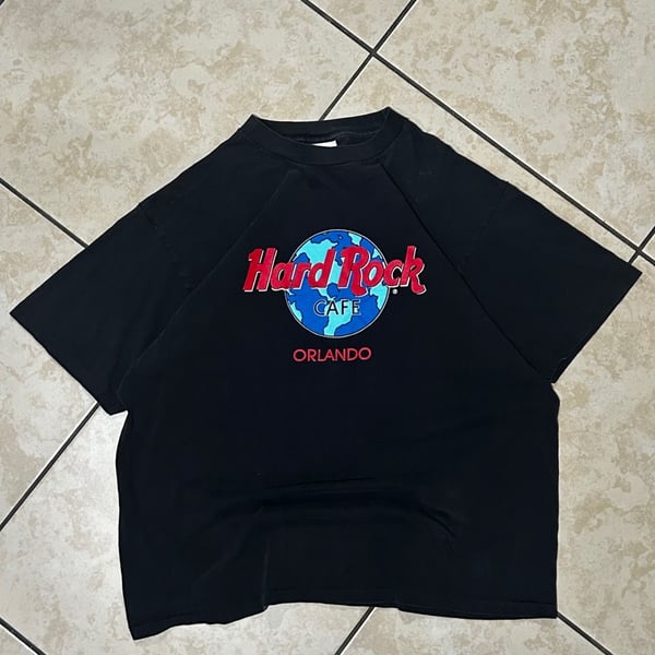 Hard Rock Cafe T-Shirt X-Large Black Orlando Graphic Vintage Tee