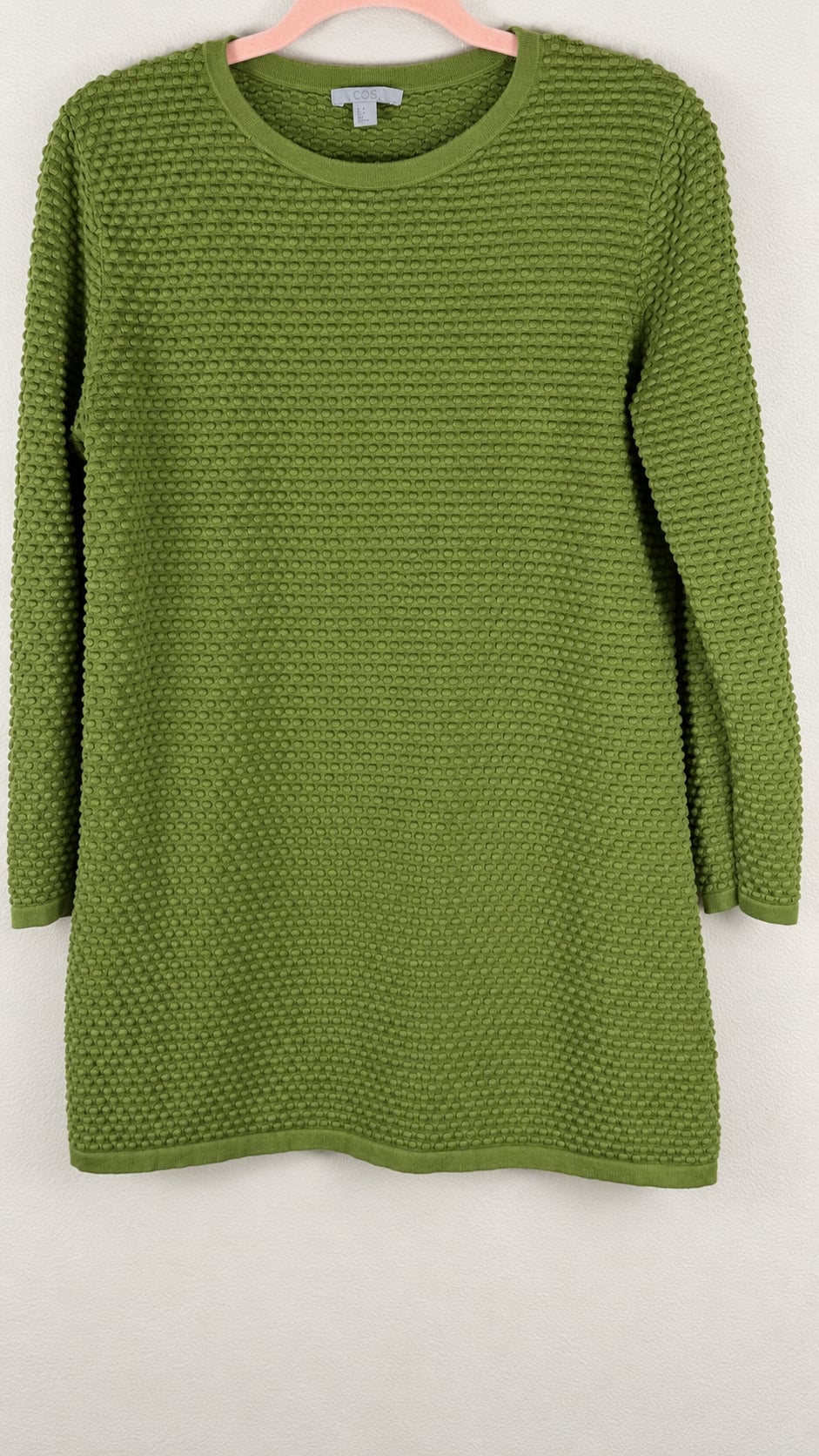 COS Tunic Size M Green Textured Cotton 2