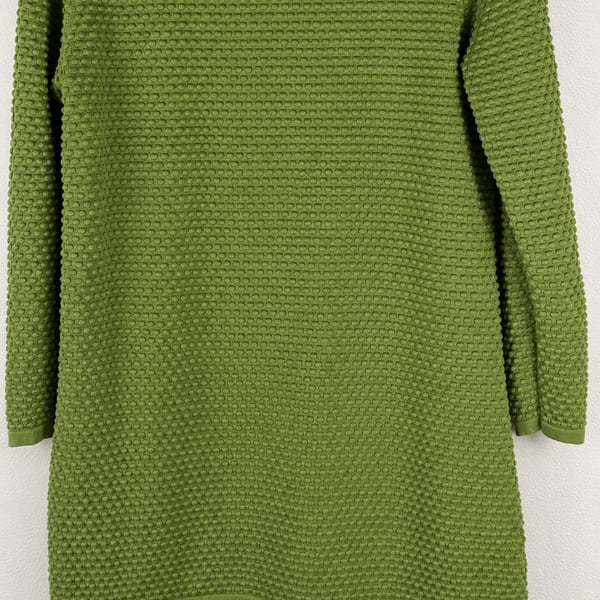 COS Tunic Size M Green Textured Cotton
