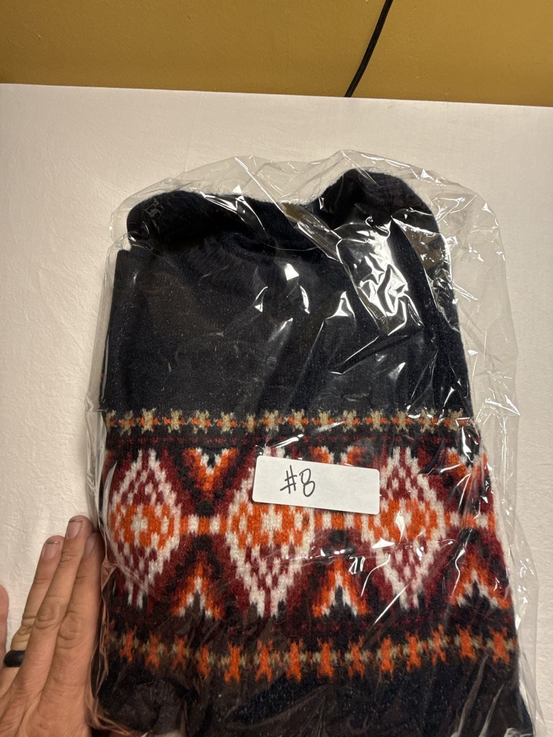 Nautica Fair Isle Crew Neck Knit Pullover Sweater Long Sleeve Blue L Regular 7