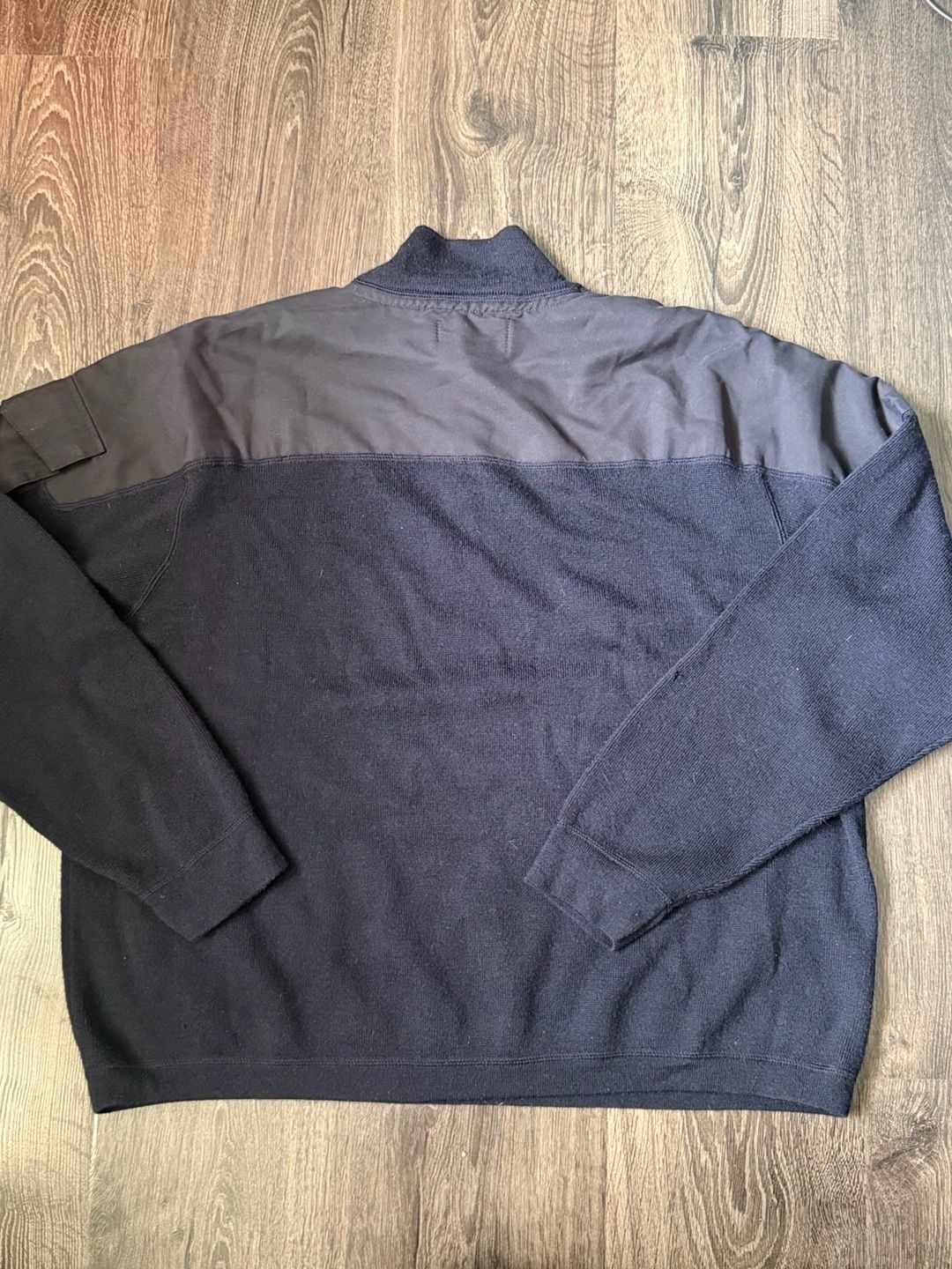 Orvis Charles F. Orvis Signature Collection 1/4 Zip Wool Sweater XL Navy Blue 7