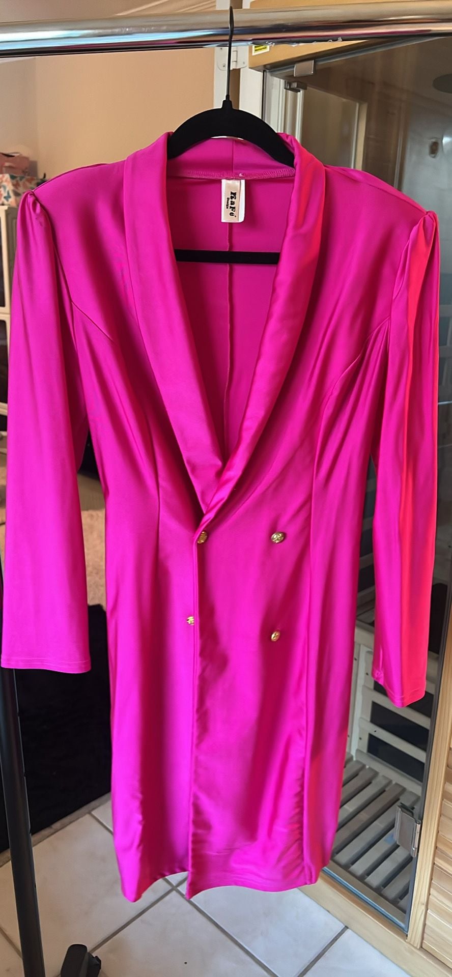 KaFé Design Double Breasted Blazer Dress Hot Pink
Size S-M 4