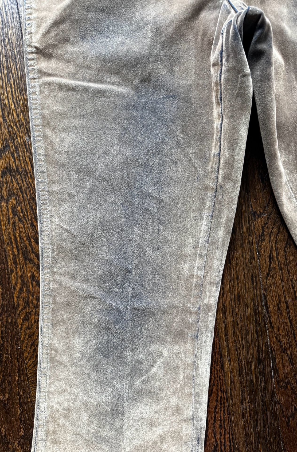 VINTAGE ‘00s Y2K-Era Boom Boom Jeanswear Tan Brown Velour-Like Flare Pants 9/10 6