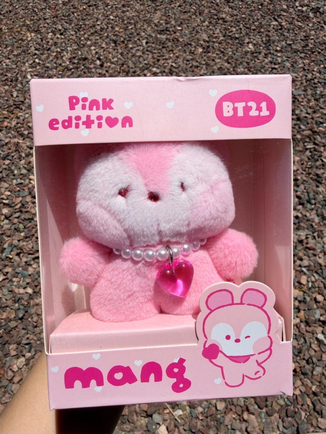 BT21 Mang Pink Edition Plush Doll BTS J-hope love heart 1