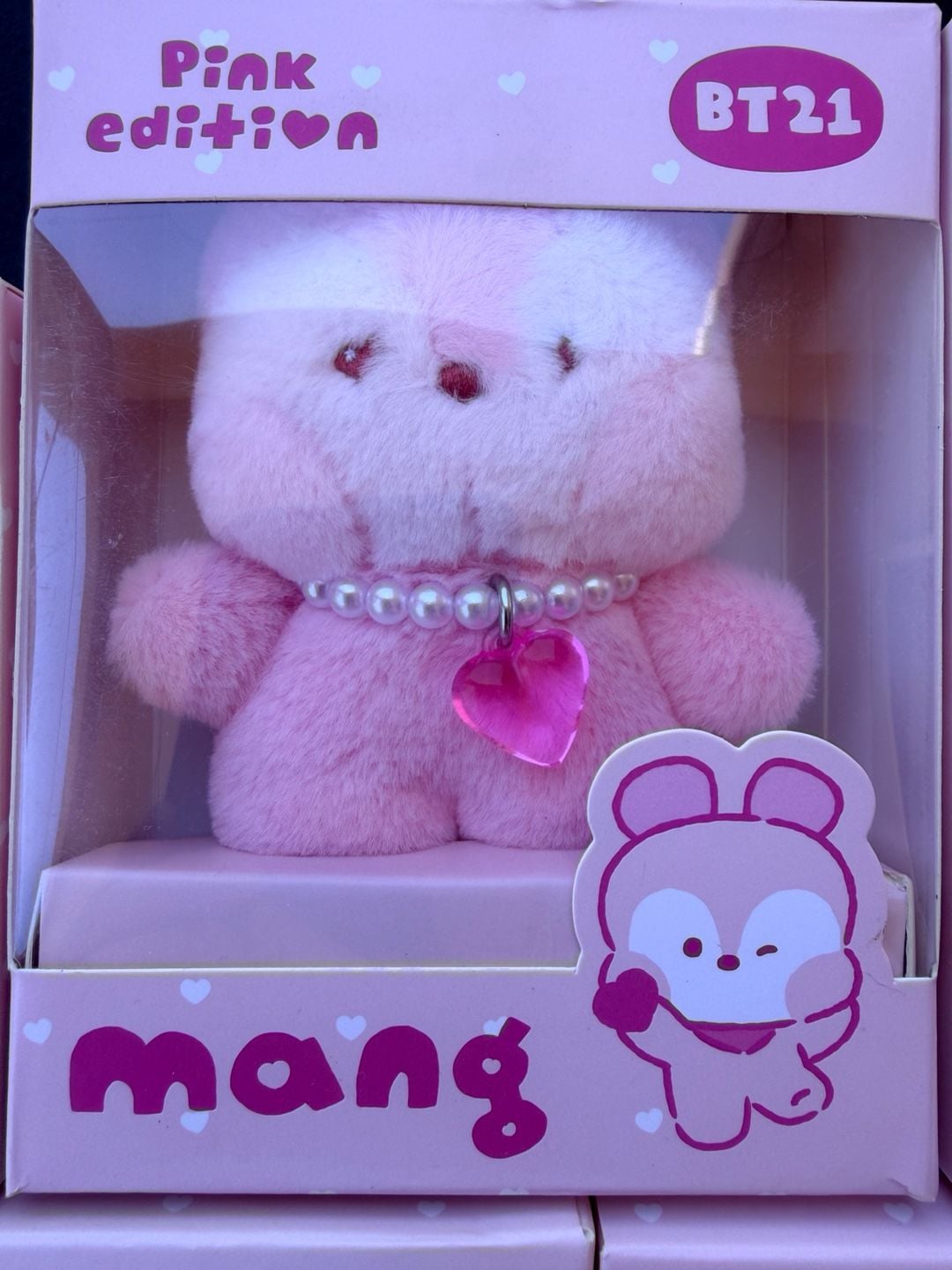 BT21 Mang Pink Edition Plush Doll BTS J-hope love heart 2
