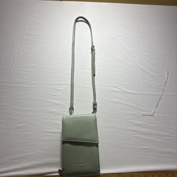 Matt & Nat Crossbody Bag Phone Holder Green Vegan Leather