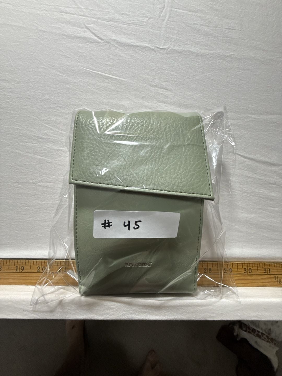 Matt & Nat Crossbody Bag Phone Holder Green Vegan Leather 8
