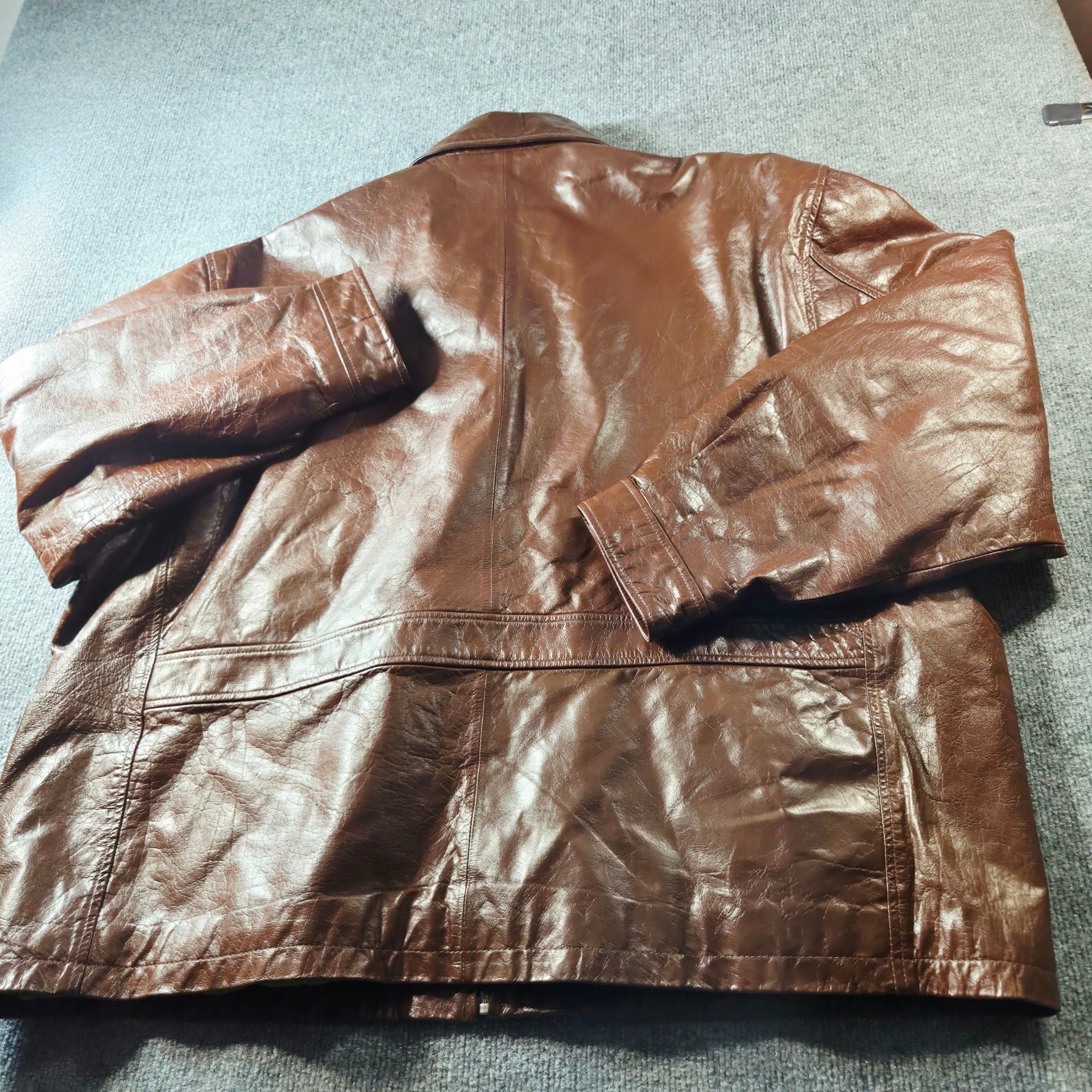 Wilsons Leather M. Julian Leather Jacket Size 2X Brown Full Zip 10