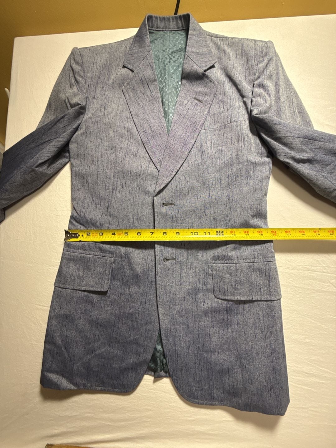 Vintage Suit Blazer Vest Set Grey Linen Texture 5