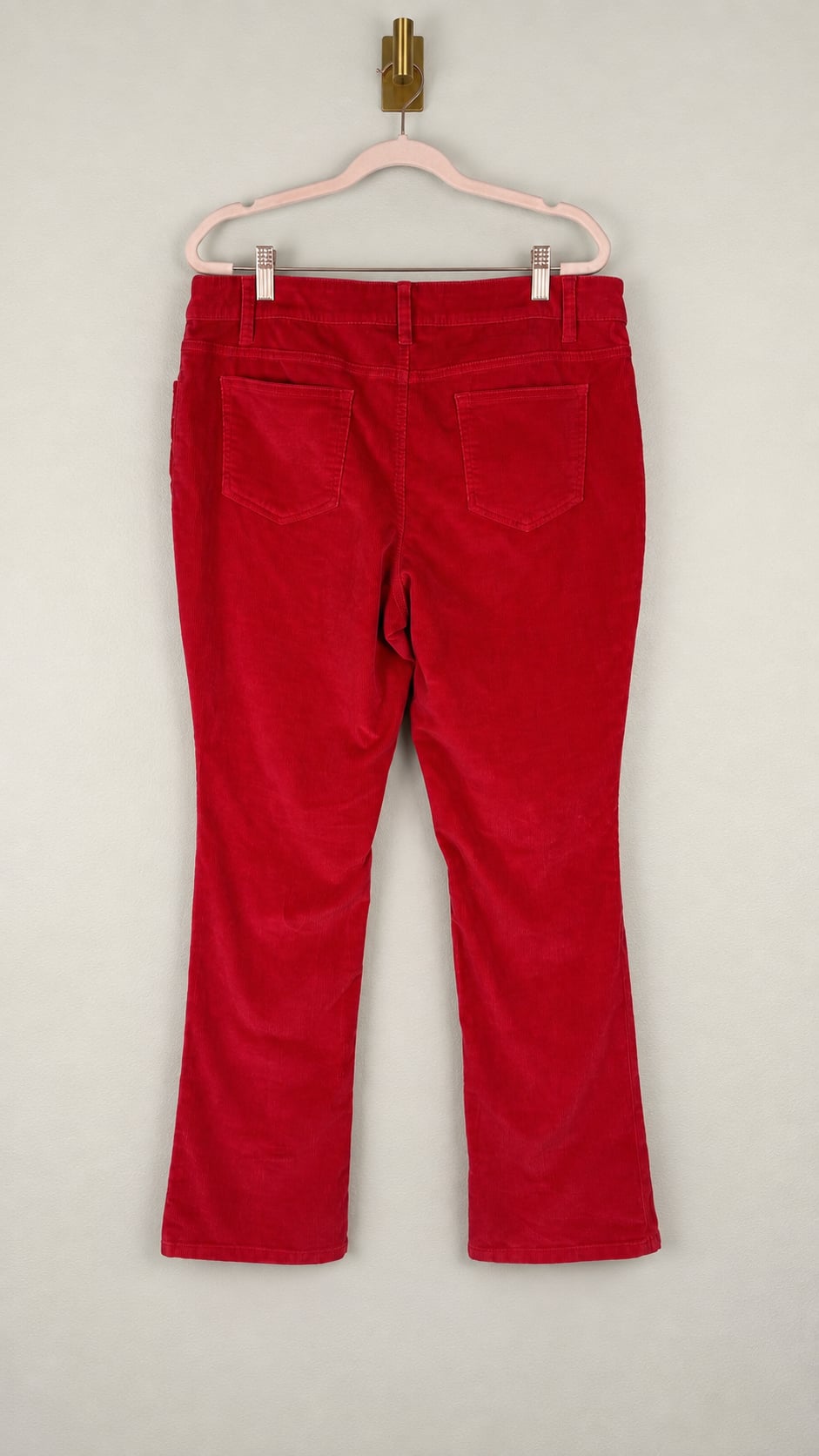 Style & Co Red Corduroy Bootcut Pants Stretch Size 14 3