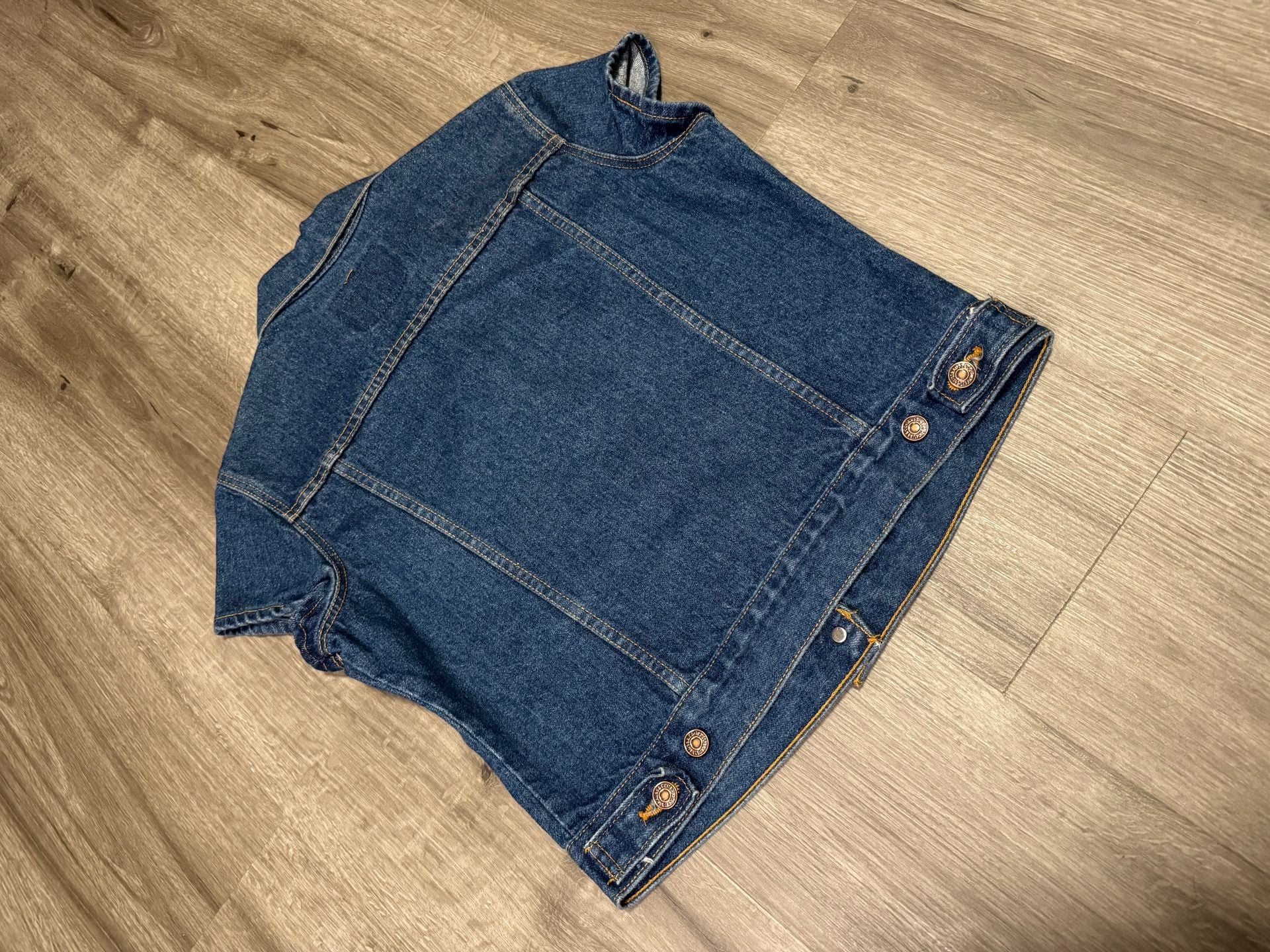 Vintage 90s Levi's Short Sleeve Denim Jacket Made in USA Blue Size Large 3