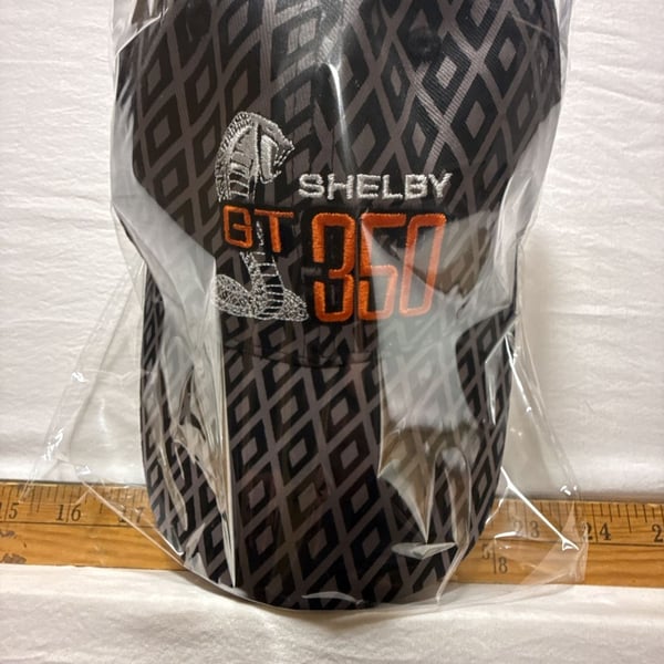 Shelby GT350 Baseball Cap Black Diamond Pattern Adjustable