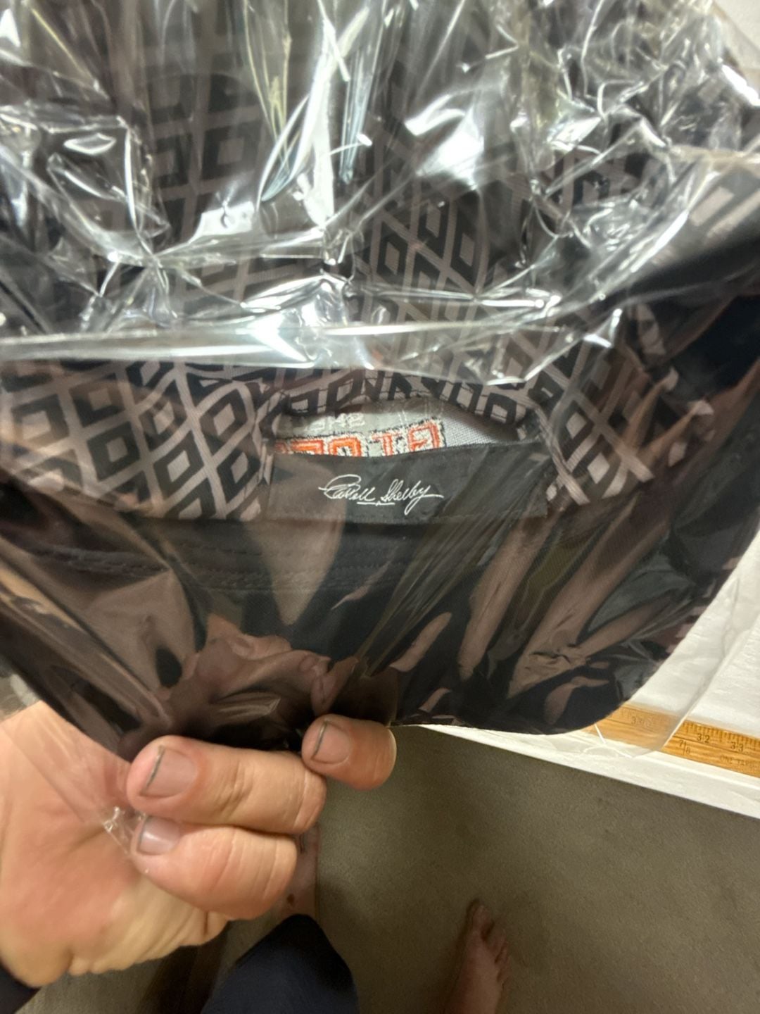 Shelby GT350 Baseball Cap Black Diamond Pattern Adjustable 2